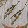 Scissor Fob “Owls” Bronzy Metal Color Fittings