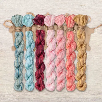 Set of OwlForest Hand-Dyed Threads for the “Easter” Chart (DMC)