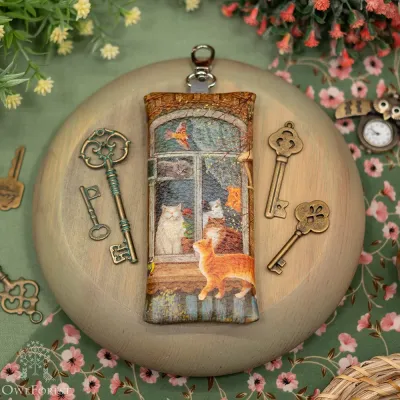 “March Cats” Key Case