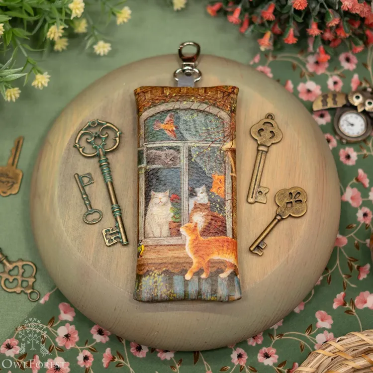 “March Cats” Key Case