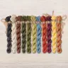 Set of OwlForest Hand-Dyed Threads for the “The Tops and the Roots” Chart (DMC)