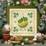 Printed embroidery chart “Kiwi Birds”