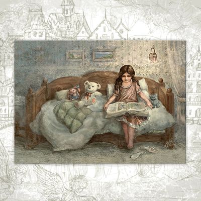 “Bedtime Story” Postcard