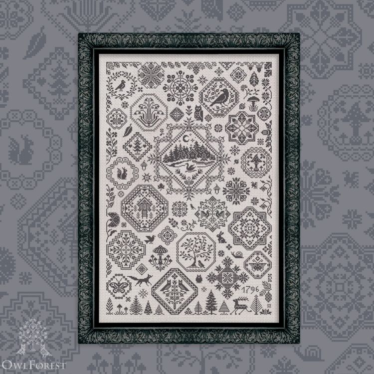 Схема для вышивания «Чёрный лес» Printed embroidery chart “Quaker “Schwartzwald”