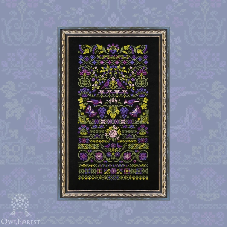 Digital embroidery chart “Vine Garden”