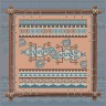 Printed embroidery chart “Mesoamerican Motifs. Geckos” 3 colors