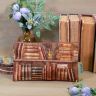 “Bookcase” Linen Zipper Pouch 