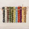 Set of OwlForest Hand-Dyed Threads for the “The Tops and the Roots” Chart (Thread Trade n.a. Kirov)