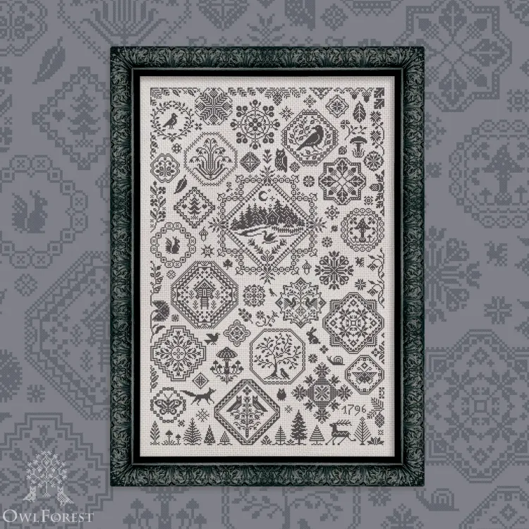 Digital embroidery chart “Quaker “Schwartzwald”  Digital embroidery chart “Quaker “Schwartzwald”
