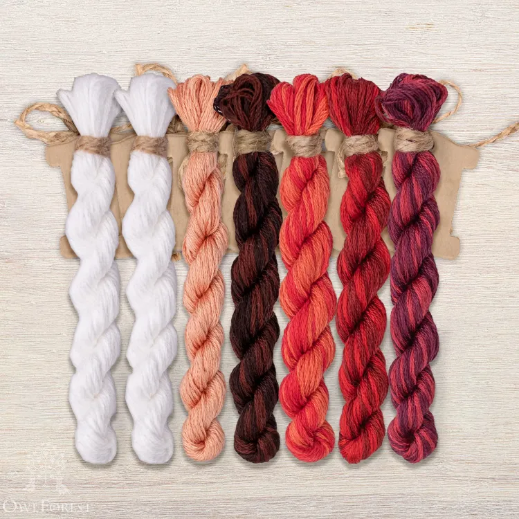 Set of OwlForest Hand-Dyed Threads for the “Candy Fairy” Chart (DMC)