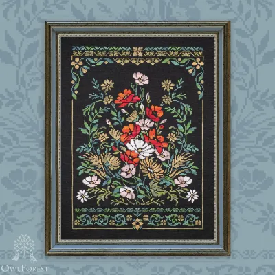 Digital embroidery chart “Herbs and Flowers”