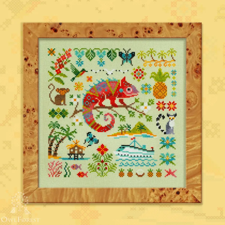 Embroidery kit “Lemuria. Chameleon”