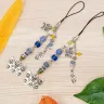 Scissor Fob “Misty Butteflies” Silver Metal Color Fittings