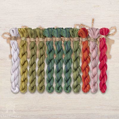 Set of OwlForest Hand-Dyed Threads for the “Herbs and Flowers” Chart (DMC)