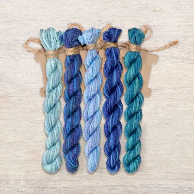 Set of OwlForest Hand-Dyed Threads for the “Birds of Happiness” Chart (Thread Trade n.a. Kirov)