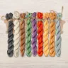 Set of OwlForest Hand-Dyed Threads for the “Goldfinches” Chart (Thread Trade n.a. Kirov)