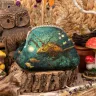 “River Druid” Cotton Kiss Clasp Pouch