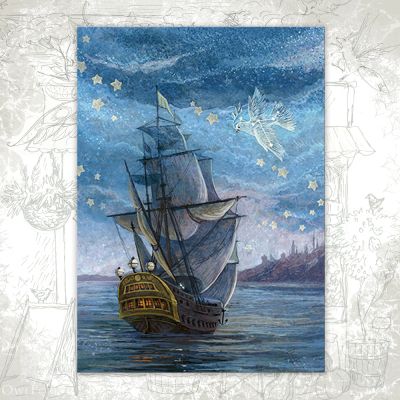 “Columba Constellation” Postcard