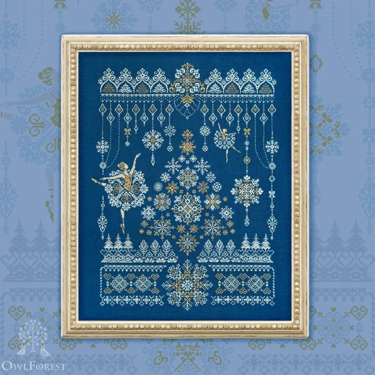 Printed embroidery chart “Snow Dance” 