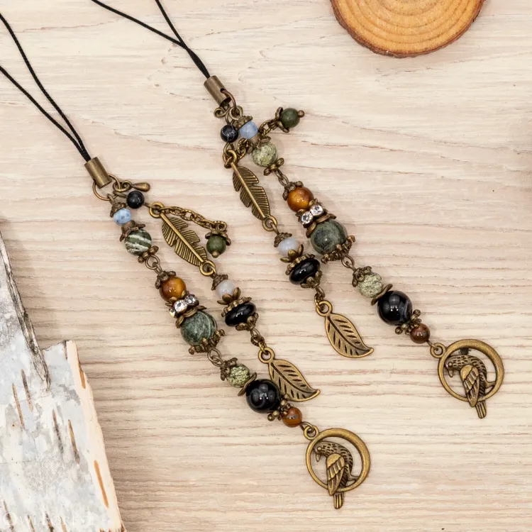 Scissor Fob “Rooks” Bronzy Metal Color Fittings