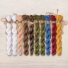 Set of OwlForest Hand-Dyed Threads for the “Little Girl and the Swan-Geese” Chart (DMC)
