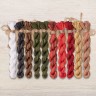 Set of OwlForest Hand-Dyed Threads for the “Christmas Birds” Chart (DMC)