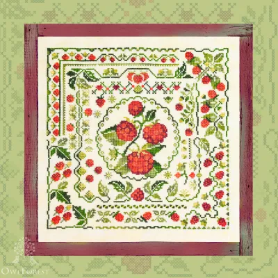 Printed embroidery chart “Raspberry Summer”