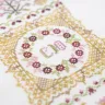 Printed embroidery chart “Vertical Birth Sampler for Girls”