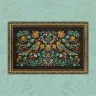 Printed embroidery chart “Emerald Bird Night Songs”