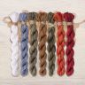 Set of OwlForest Hand-Dyed Threads for the “First Snow” Chart (DMC)