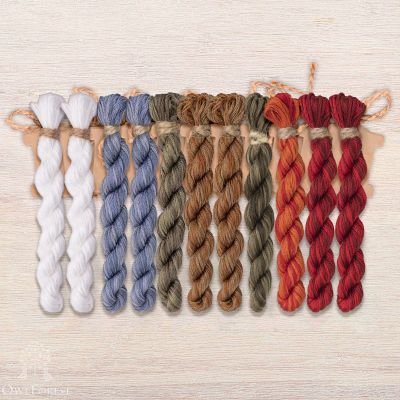 Set of OwlForest Hand-Dyed Threads for the “First Snow” Chart (DMC)