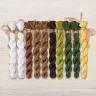 Set of OwlForest Hand-Dyed Threads for the “Coconut Puppies” Chart (DMC)