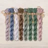 Set of OwlForest Hand-Dyed Threads for the “Pearl Bird Night Songs” Chart (DMC)