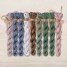 Set of OwlForest Hand-Dyed Threads for the “Pearl Bird Night Songs” Chart (DMC)