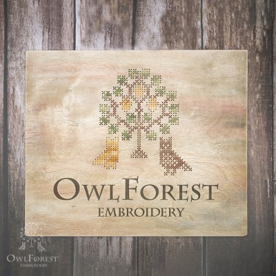 Free embroidery digital chart “Owls under the Oak”