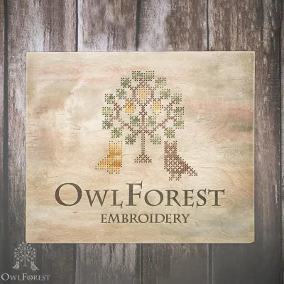 Free embroidery digital chart “Owls under the Oak”