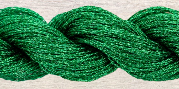 Muline DMC, metallic E699 (Emerald green)