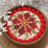 Printed embroidery chart “New Year Sampler with the English Alphabet”
