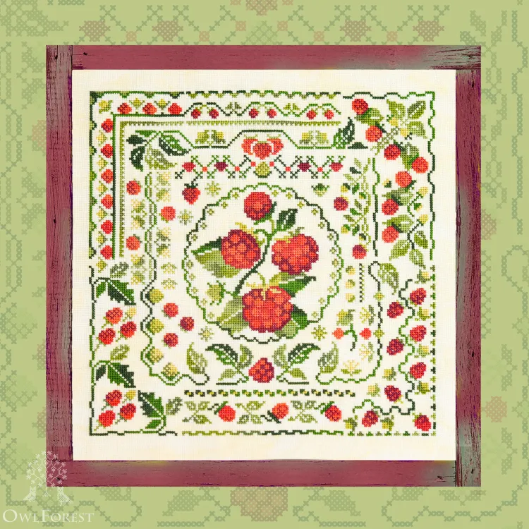Digital embroidery chart “Raspberry Summer”