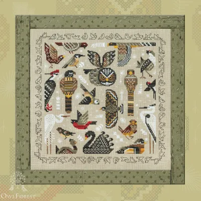 Printed embroidery chart “Nimble Birds ”