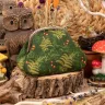 “Fern Berries” Cotton Kiss Clasp Pouch