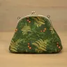 “Fern Berries” Cotton Kiss Clasp Pouch
