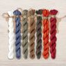 Set of OwlForest Hand-Dyed Threads for the “First Snow” Chart (Thread Trade n.a. Kirov)