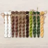 Set of OwlForest Hand-Dyed Threads for the “Tangerine Cats” Chart (Thread Trade n.a. Kirov)