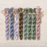 Set of OwlForest Hand-Dyed Threads for the “Pearl Bird Night Songs” Chart (Thread Trade n.a. Kirov)