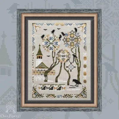 Printed embroidery chart “Rooks”