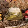 “Landscape Picture” Cotton Kiss Clasp Pouch
