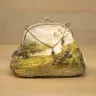 “Landscape Picture” Cotton Kiss Clasp Pouch