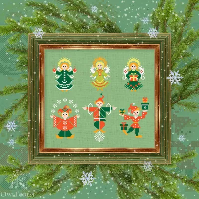 Free embroidery digital chart “New Year Toys”