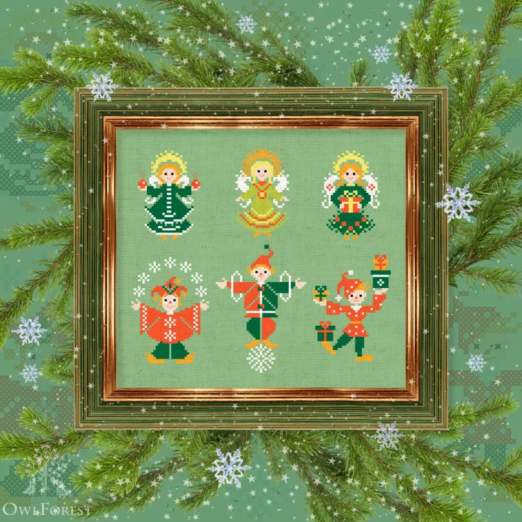 Free embroidery digital chart “New Year Toys”